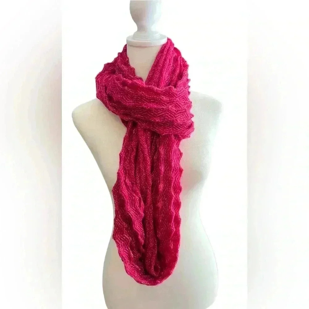 Pink & Metallic Gold Infinity Scarf